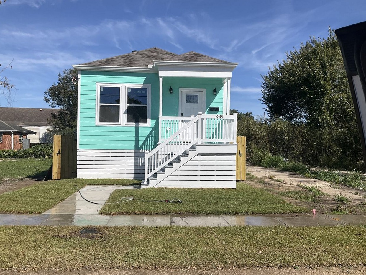 Finished home on pilings